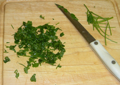 chopped cilantro